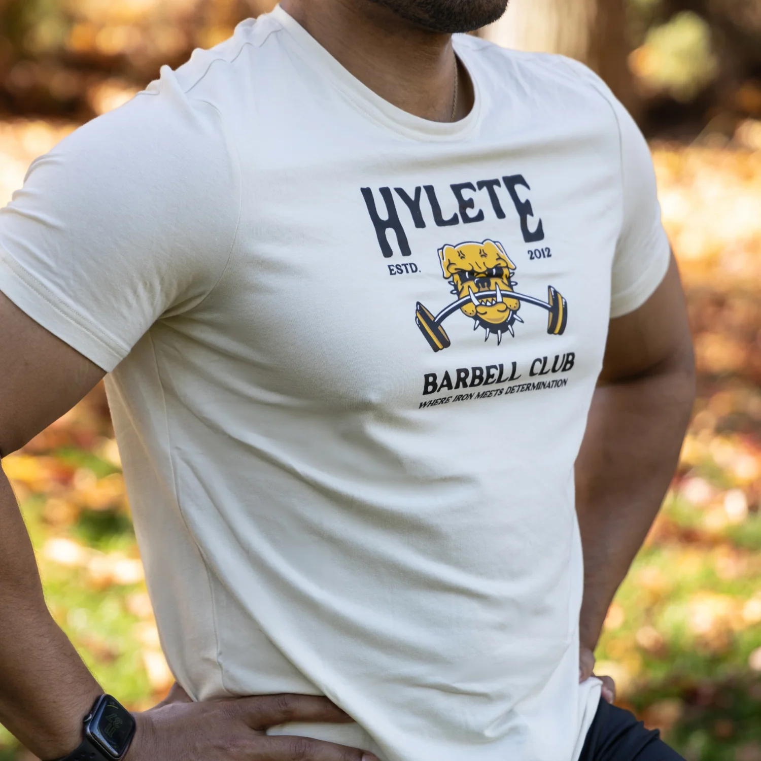 Barbell Club HY-Blend Crew Tee Bone White - Image 2