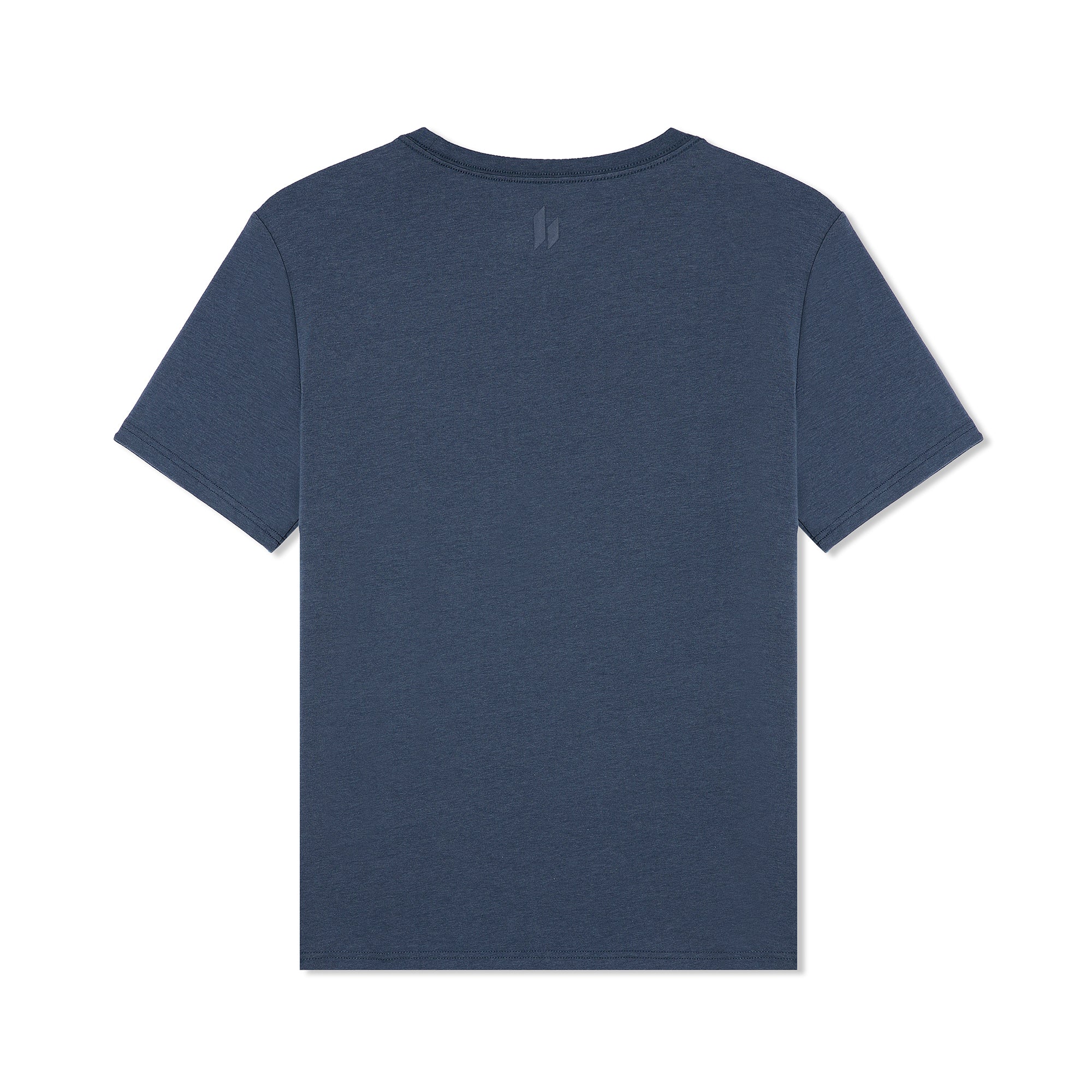 Block Logo HY-Blend Crew Tee Navy - Image 4