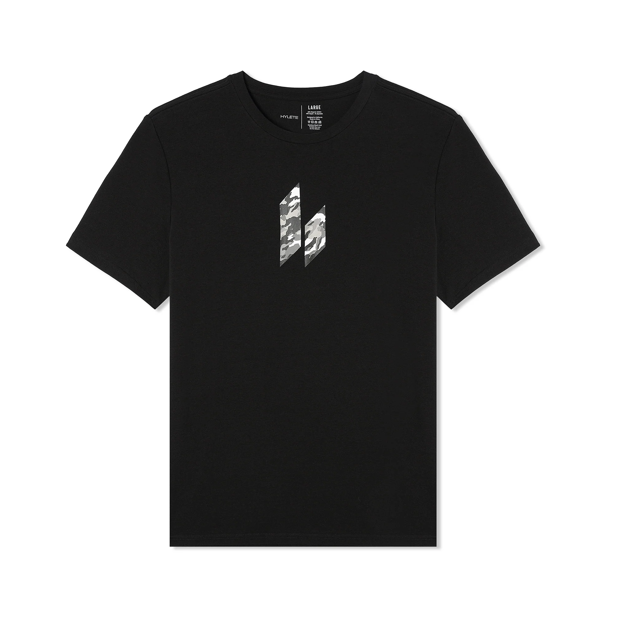 Camo Icon HY-Blend Crew Tee Black - Image 2