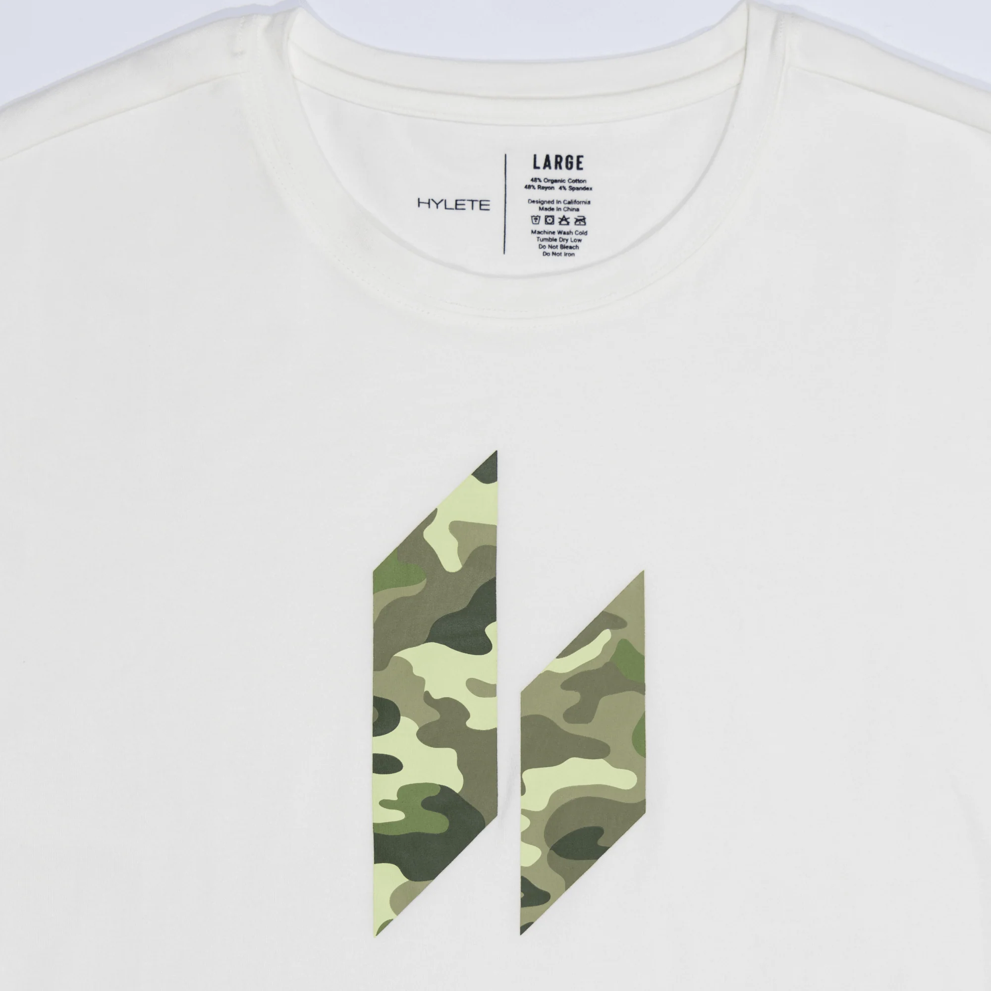 Camo Icon HY-Blend Crew Tee White - Image 2