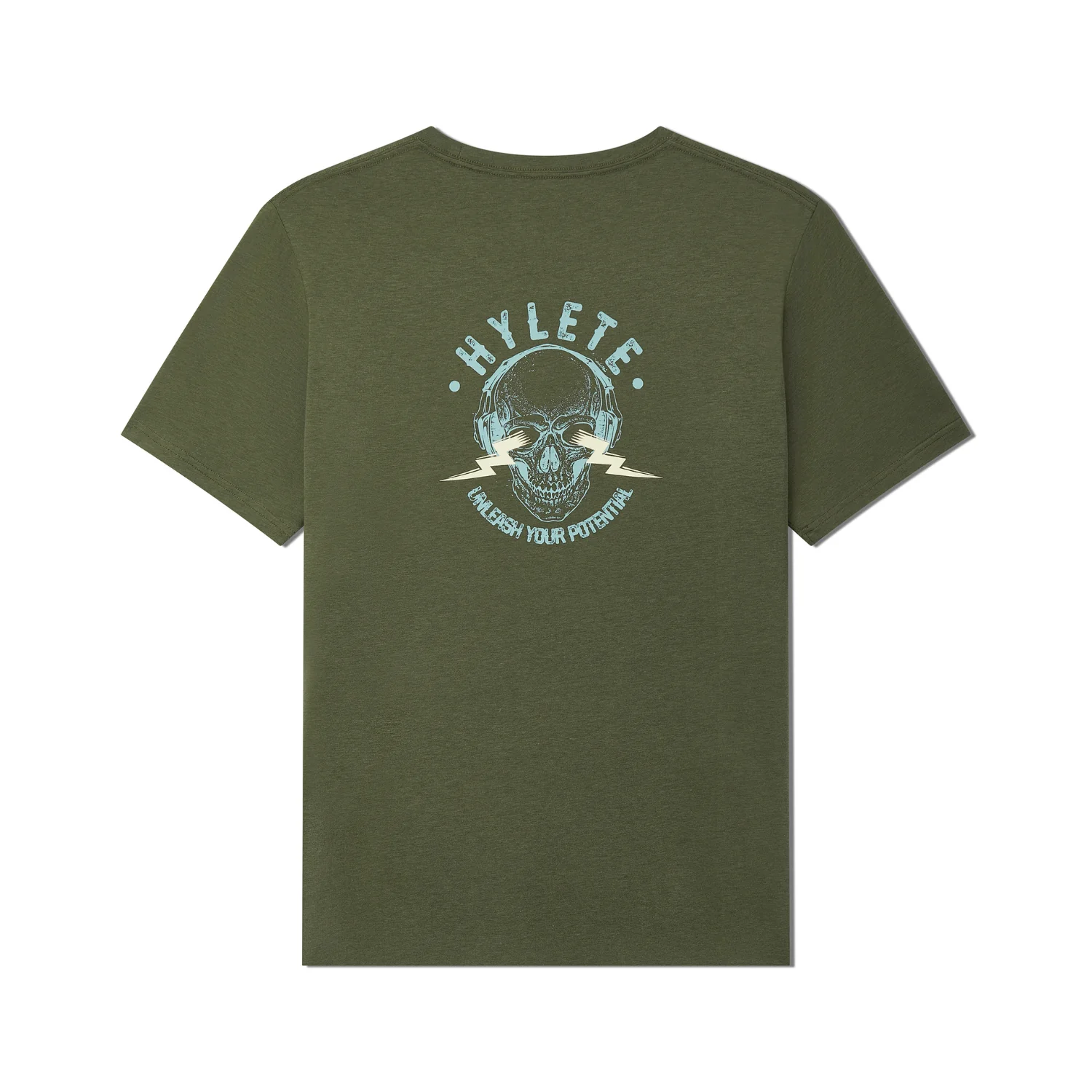 Voltage HY-Blend Crew Tee Olive Green - Image 2
