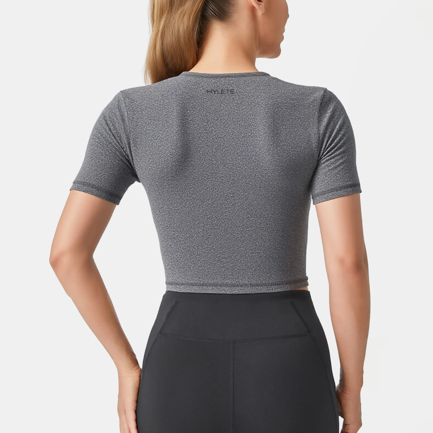 Women's Nexus Crew Tee Heather Black - Image 4